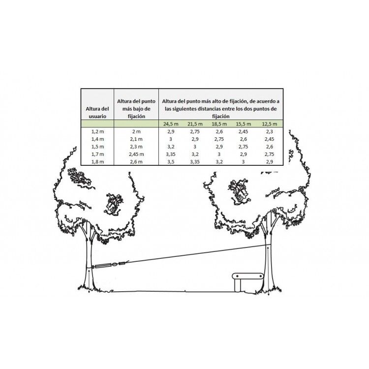Tyrolienne de jardin avec siège MASGAMES - 8