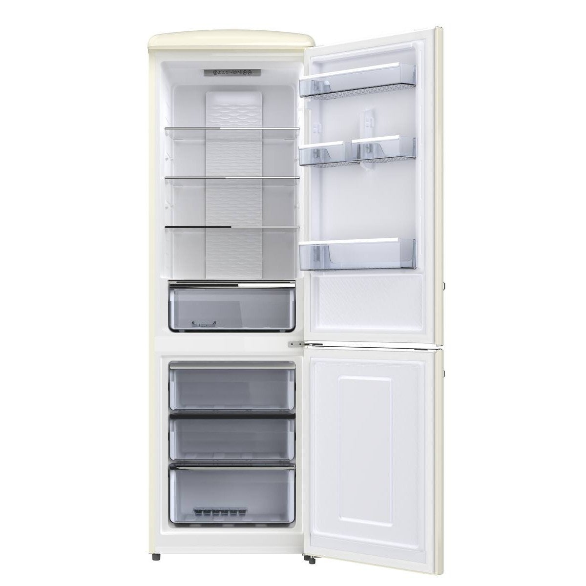 CBNF330RCD – Réfrigérateur combiné rétro – FrigeluX – 330 L (234 + 96) – 60 × 69,5 × 190 cm – Classe D – 39 dB - 2