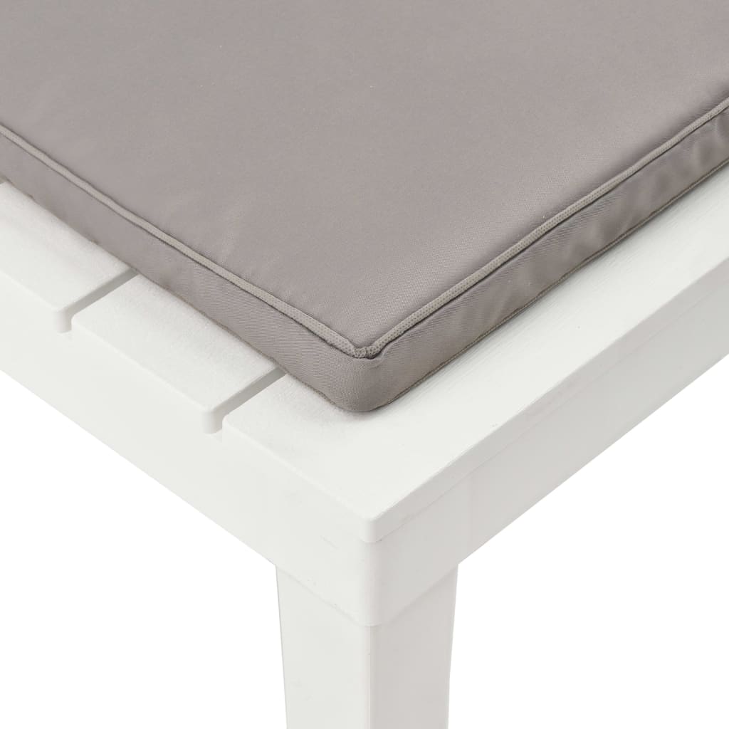 Chaise de jardin avec coussin en Plastique Blanc - 6