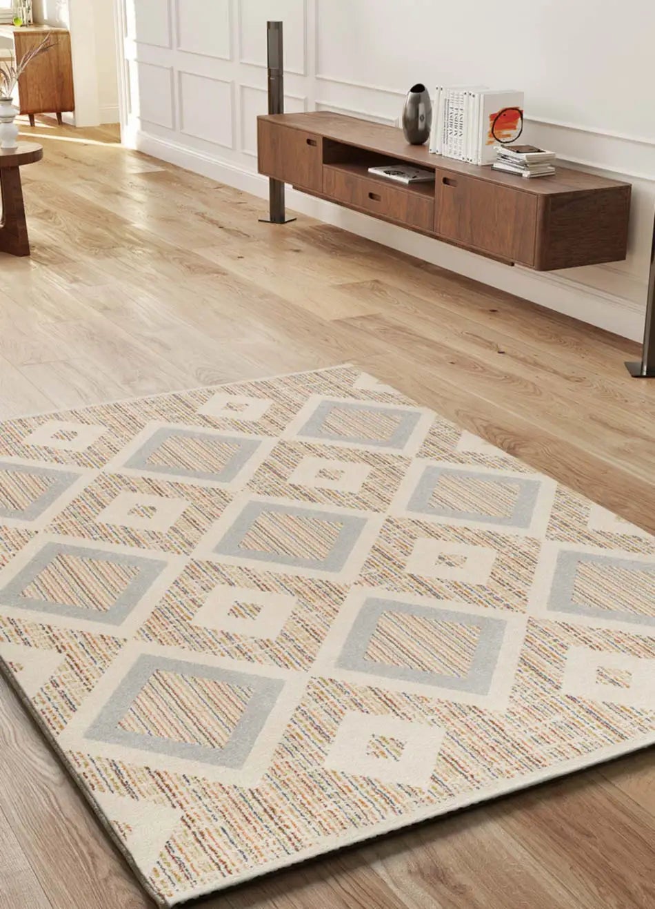 Dywan wewnętrzny prostokątny, wielokolorowy, 160 x 230 cm, SIROCO geometryczny - ATTICGO