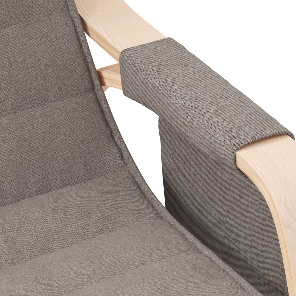 Chaise à bascule | Fauteuil à bascule | Fauteuil de relaxation Taupe Tissu160504 - 6