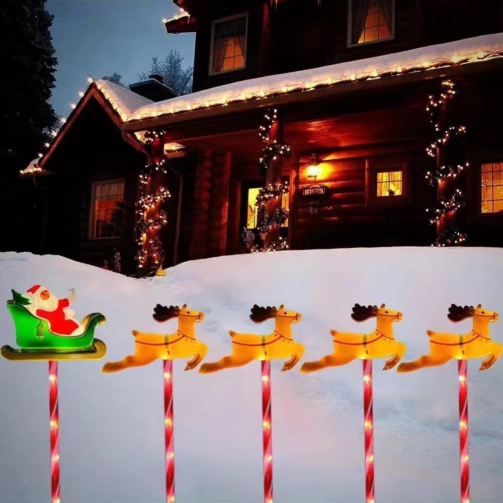 Lumière Solaire De Jardin Père Noël Avec Arrosoir - Déco Noël étanche IP65, 8-10h D'autonomie - 7