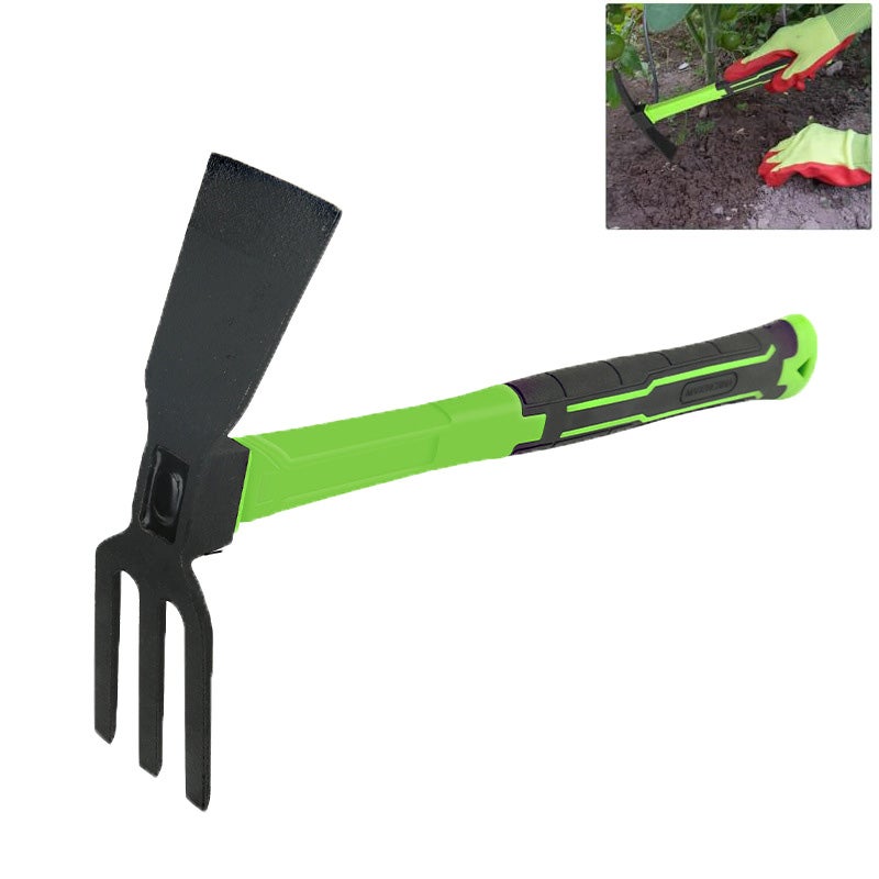 Azada de tres puntas, herramienta para desherbar, azada de jardín ...