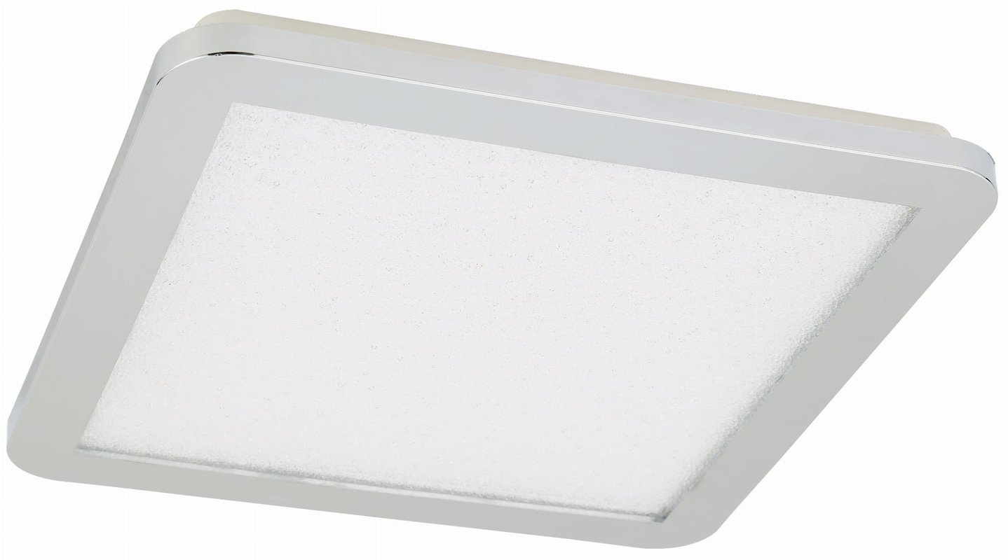 Plafon Nexit kwadratowy chromowany przezroczysty LED 24W 3000K 1950lm wym: 2 x 40 cm IP44 akryl Candellux