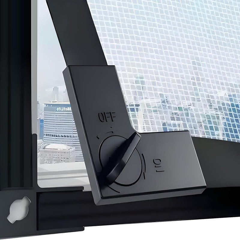 Regulowana magnetyczna moskitiera okienna - wzmocnione samozamykające się magnesy, zestaw do samodzielnego montażu - Pełne uszczelnienie okna