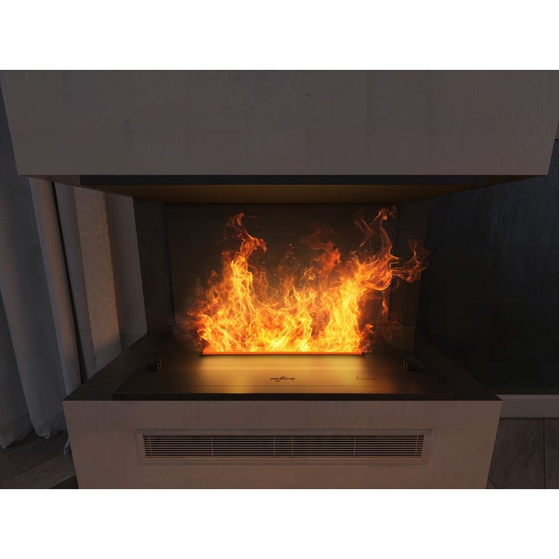 Wbudowany kominek parowy Inside C800 z wielokolorowym płomieniem, efektem 3D i sterowaniem za pomocą aplikacji, zbiornik 1,2 l - 80 cm