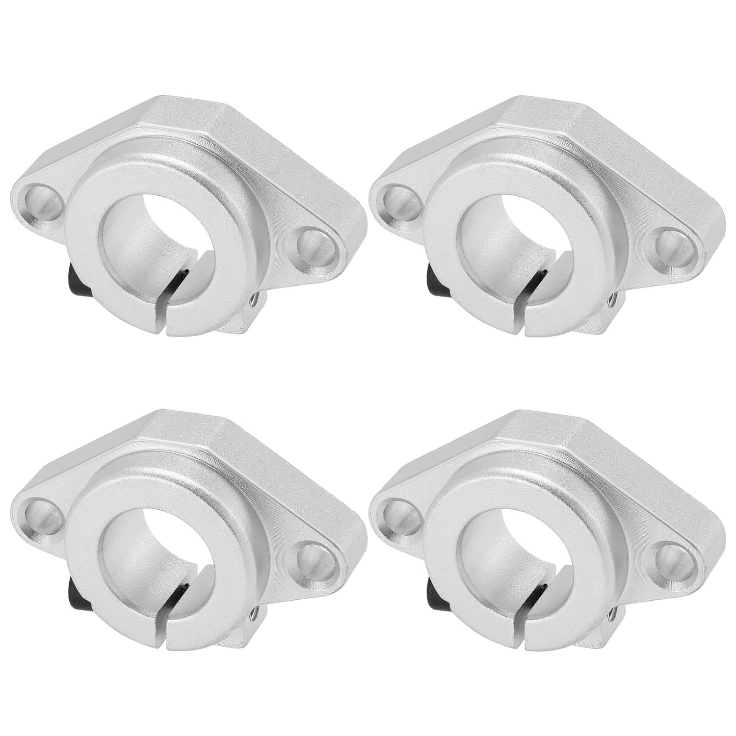 4 sztuki bloków podporowych wału SHF16, 16 mm podpora wału szyny liniowej, aluminiowe bloki prowadnicy szyny przesuwnej do ruchu liniowego