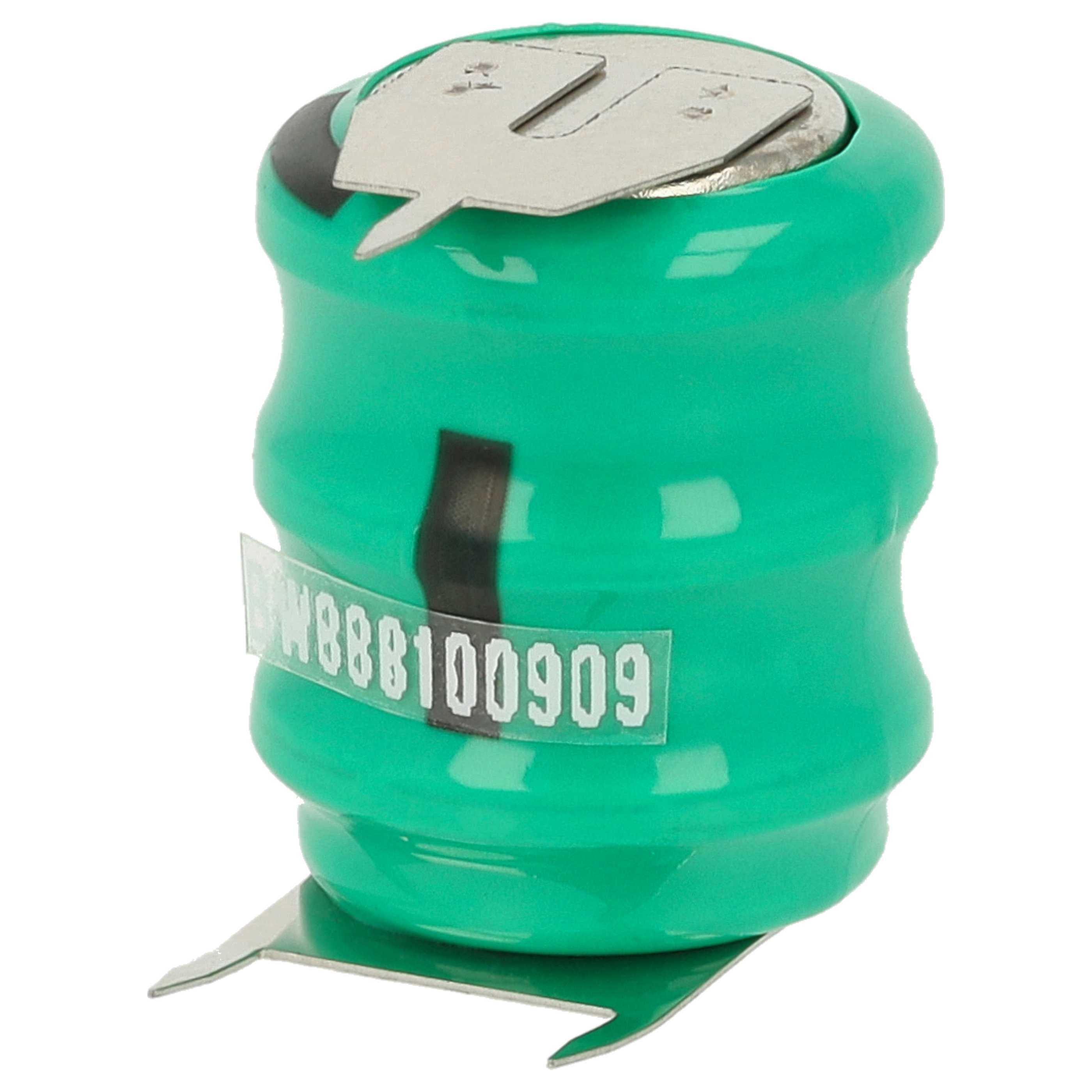 vhbw NiMH pile bouton de remplacement pour type V80H 3 épingles 80mAh 3,6V convient pour les batteries de modélisme etc. - 2