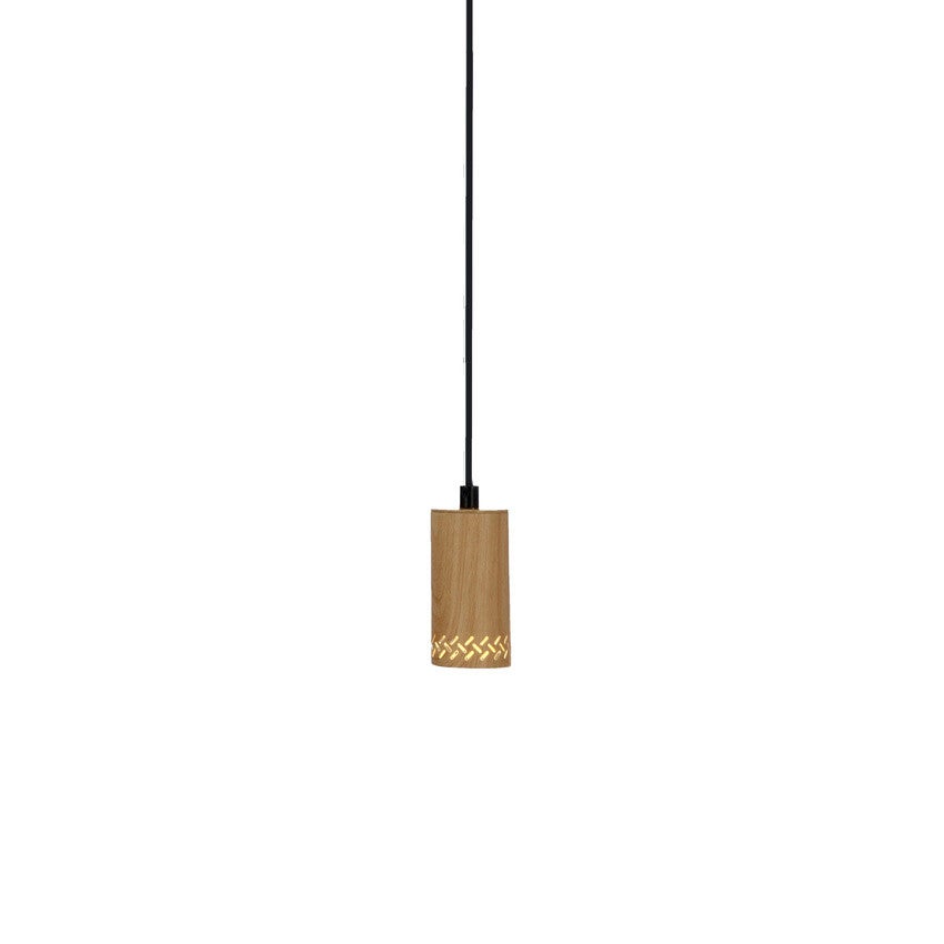 Lampa sufitowa wisząca Tubo czarna-jasne drewno 1xGU10x25W wym: 90 x 7 x 7 cm metal Candellux - 5