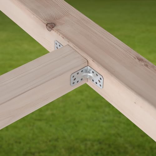 Lot de 50 Cornières en acier 60x60x45 mm - Equerres de fixation galvanisées renforcées - Connecteurs d'angle - KOTARBAU - 7