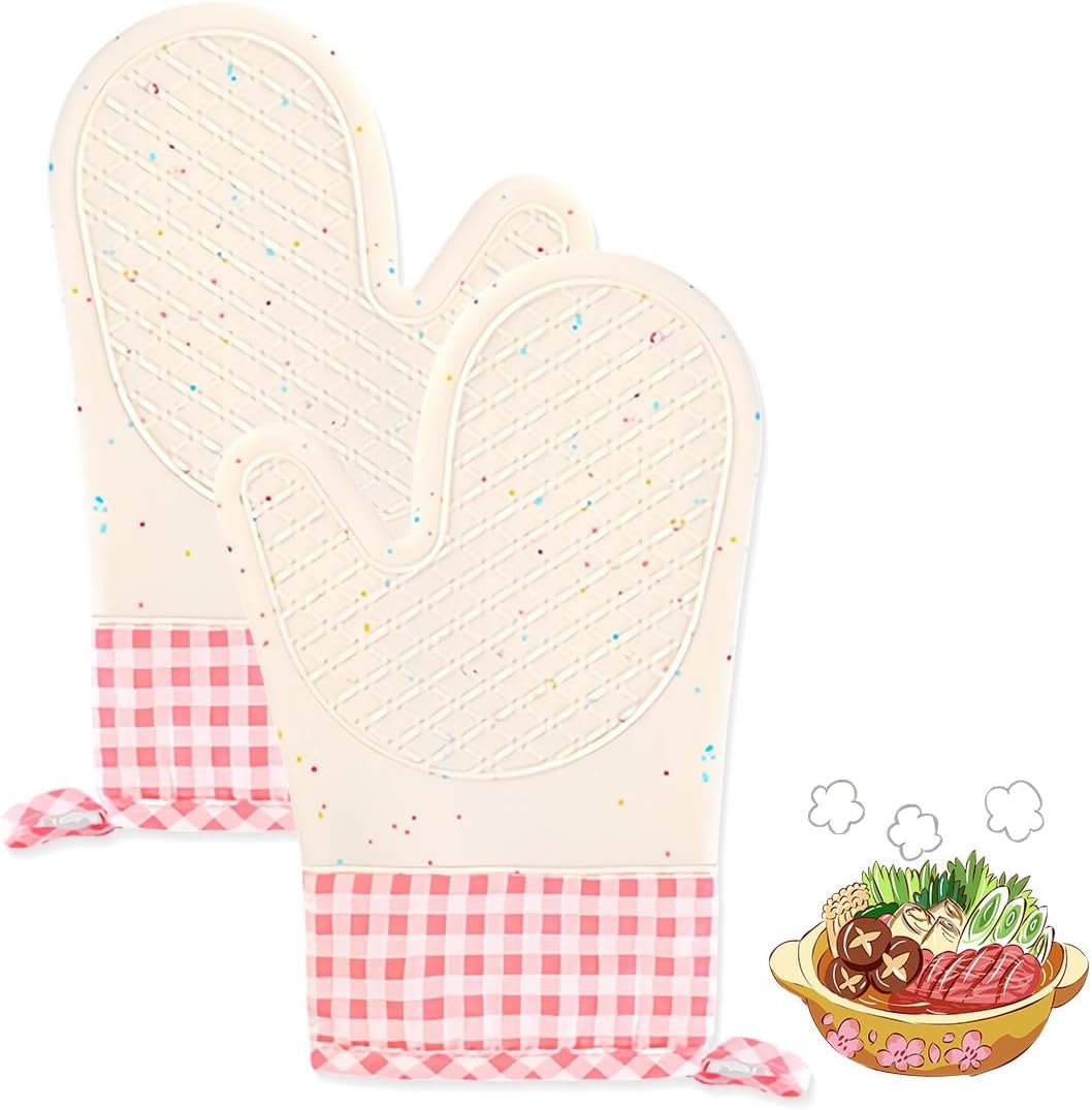 20x19 cm 1 para rękawic kuchennych, zmywalne bawełniane rękawice kuchenne, antypoślizgowe rękawice kuchenne, odporne na ciepło rękawice kuchenne