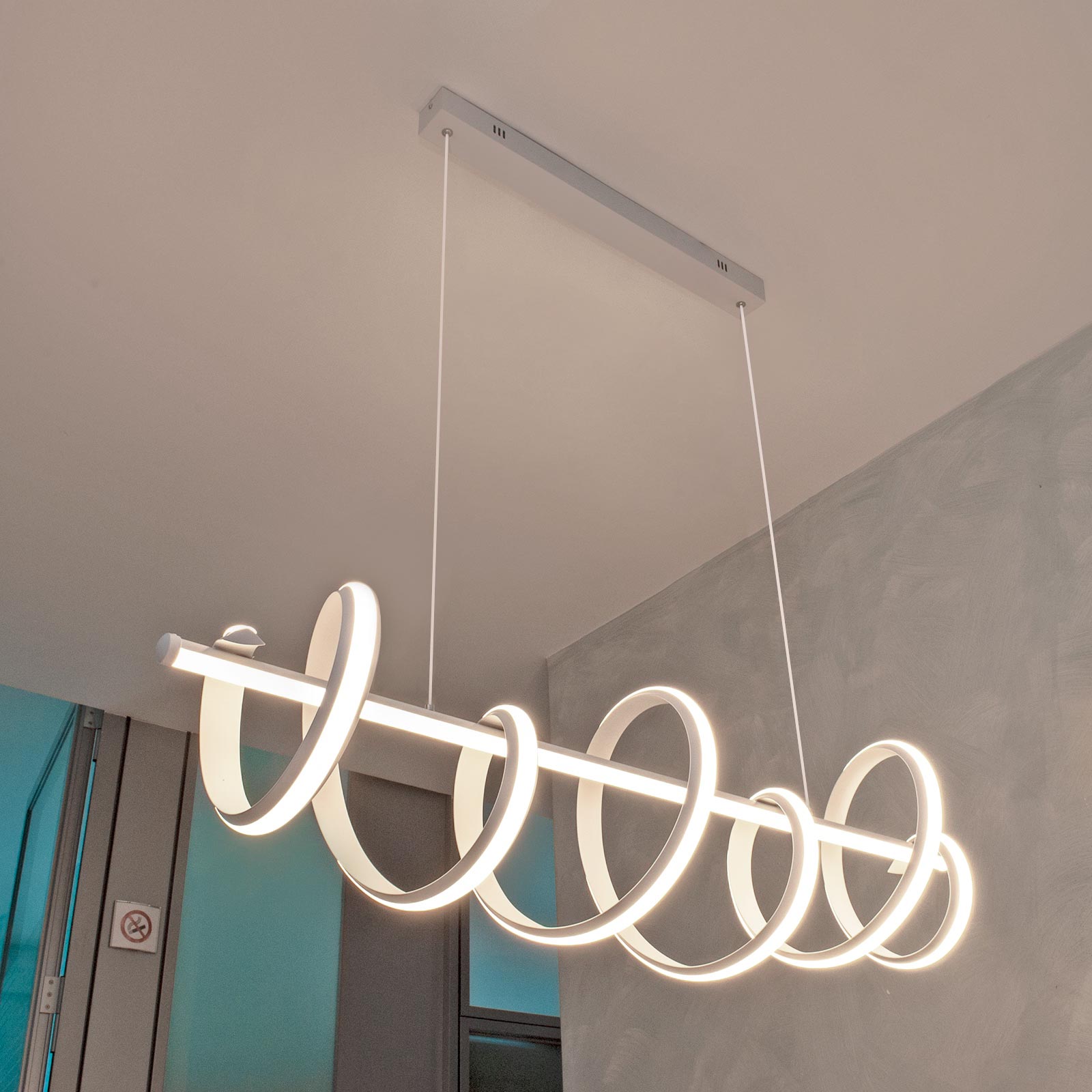 Lustre Cristal Moderne - Suspension Plafond 60 Cm (ou 80 Cm) - Lumière Réglable 3 Tons (3000K-6000K) - Cadre Métal Et Cristaux - Couleurs Or Ou Bleu - Pour Salon, Salle à Manger - 11
