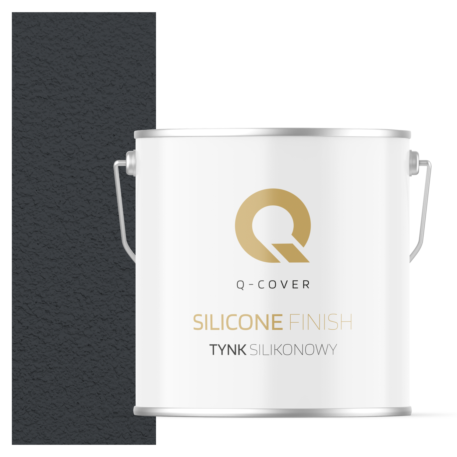 Tynk Silikonowy Elewacyjny Baranek 3.0mm Q-Cover Szary stalowy RAL7024 7KG