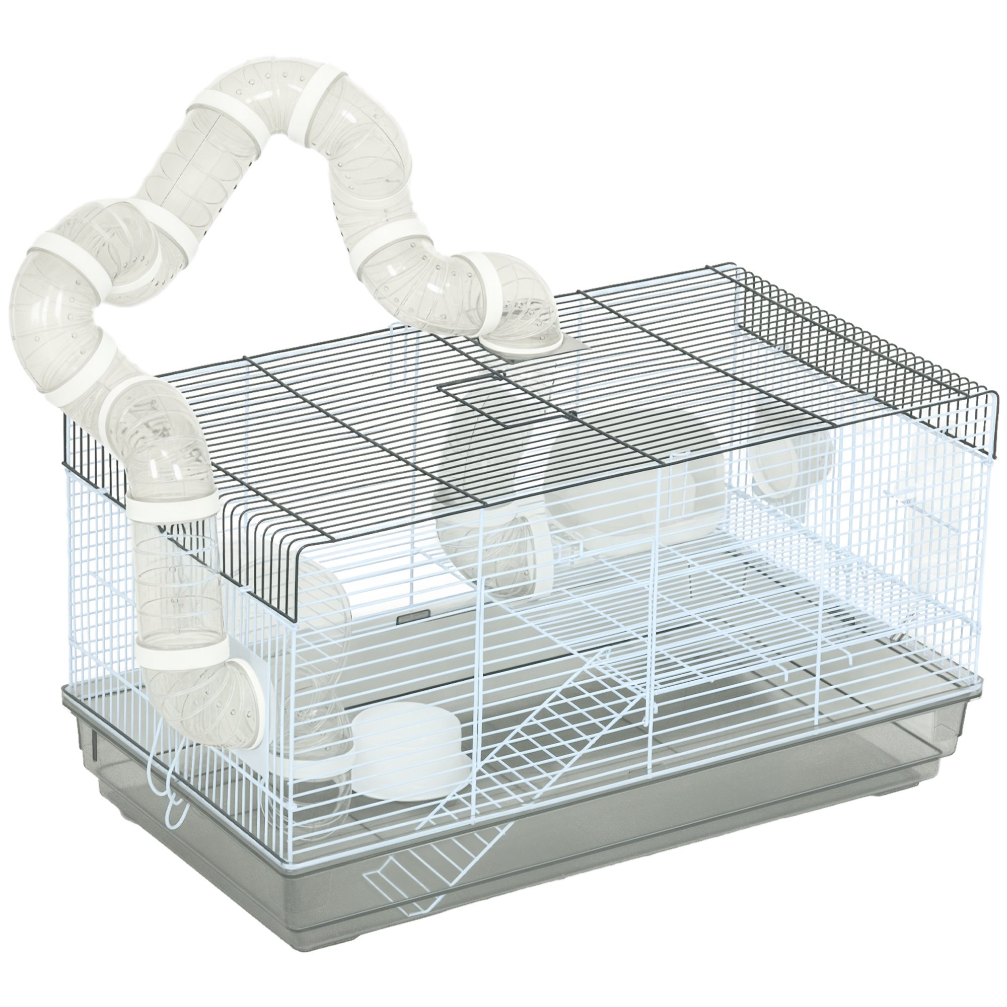 Image showcasing Cage hamster cage rongeur avec tunnel et accessoires inclus fil d'acier ...
