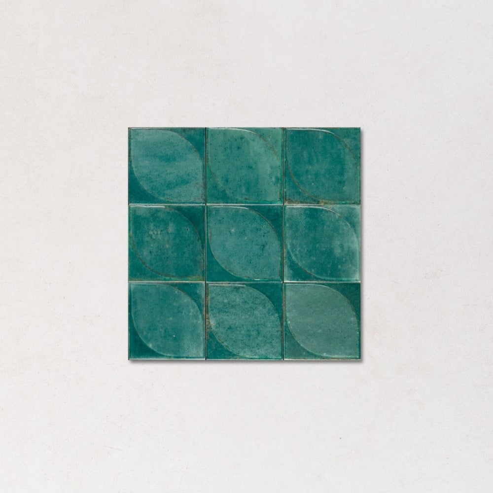 Carrelage Effet Zellige Vert Émeraude Brillant NEW LUME 10x10 cm 3D ...