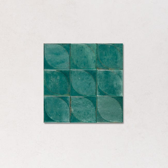 6m² Carrelage Effet Zellige Vert Émeraude Brillant NEW LUME 10x10 cm 3D ...