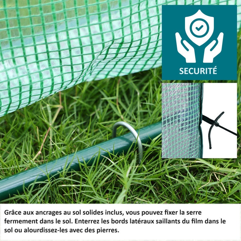Serre de jardin 120x80x60cm Mini Serre de jardin en Film avec Anneau de Fixation 1,6 m2 pour Jardin et Balcon - 4