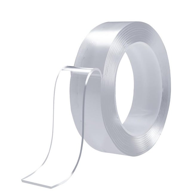 Ruban adhésif double face nano 1 mm d'épaisseur 30 mm de large * 1 m de long 1 pièce avec colle magique adhésive transparente pour coller des objets