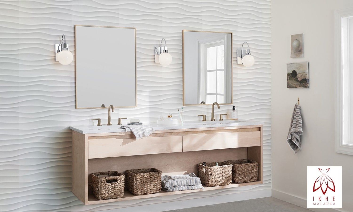 12PCS/3M² Panneaux 3D Panneaux en plastique PVC Panneaux muraux Salle de jeu Mur Plafond 3D Look WELLE D105 White - 6