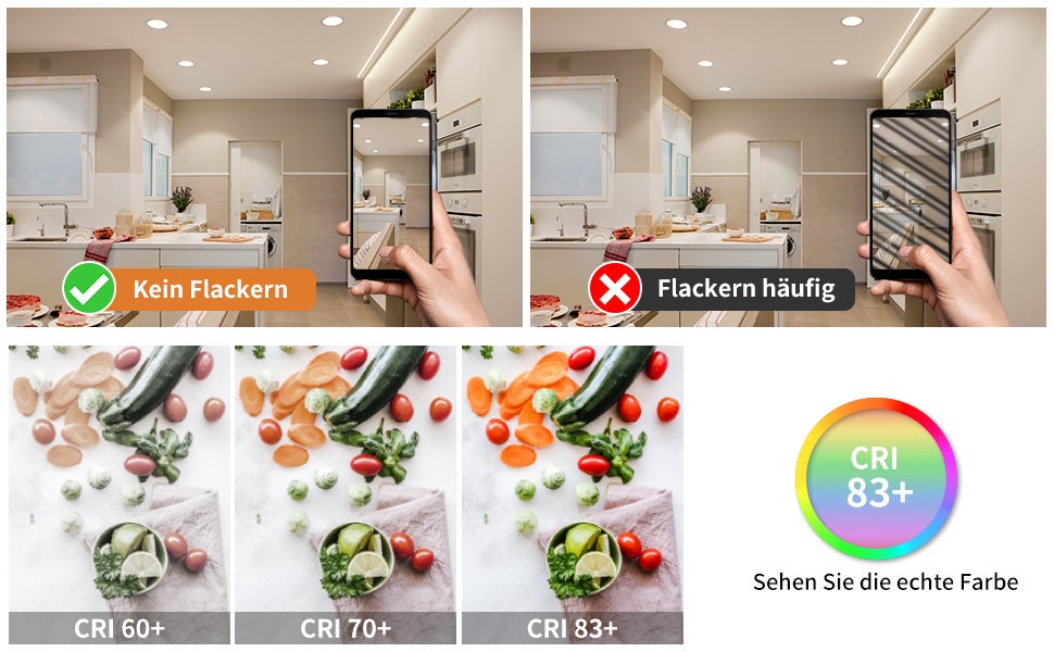 Spot Led Encastrable Orientable, 7W Ultra-plats Étanche IP44 Blanc Chaud 3000K 600Lumen