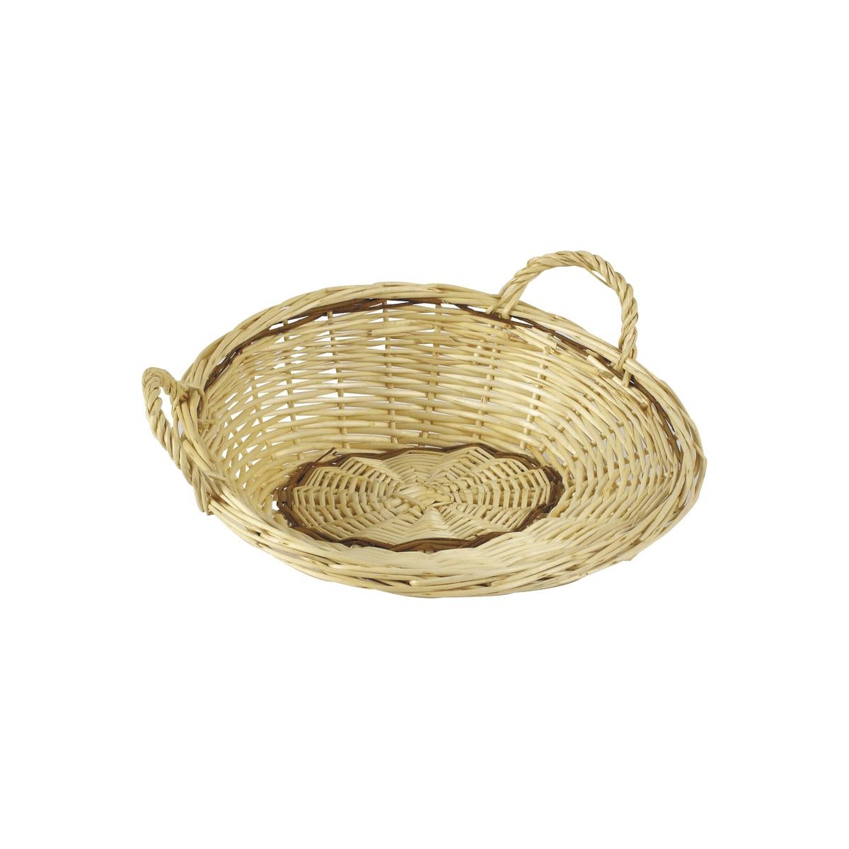 Grand Panier Osier Fait Main – Corbeille Vintage XXL – 55x55x27 Cm