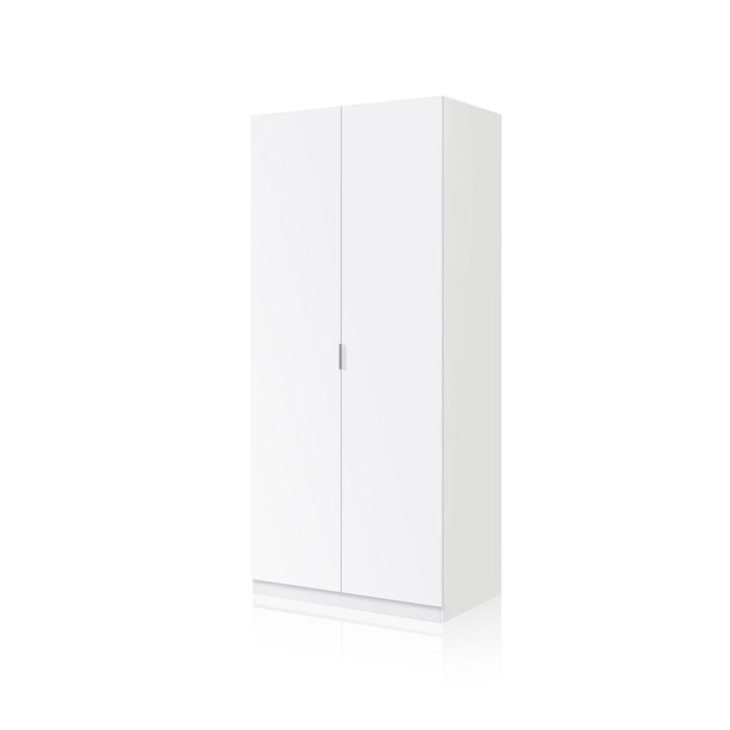 Armoire penderie ELOAH L82 x H180cm - Blanc - 4