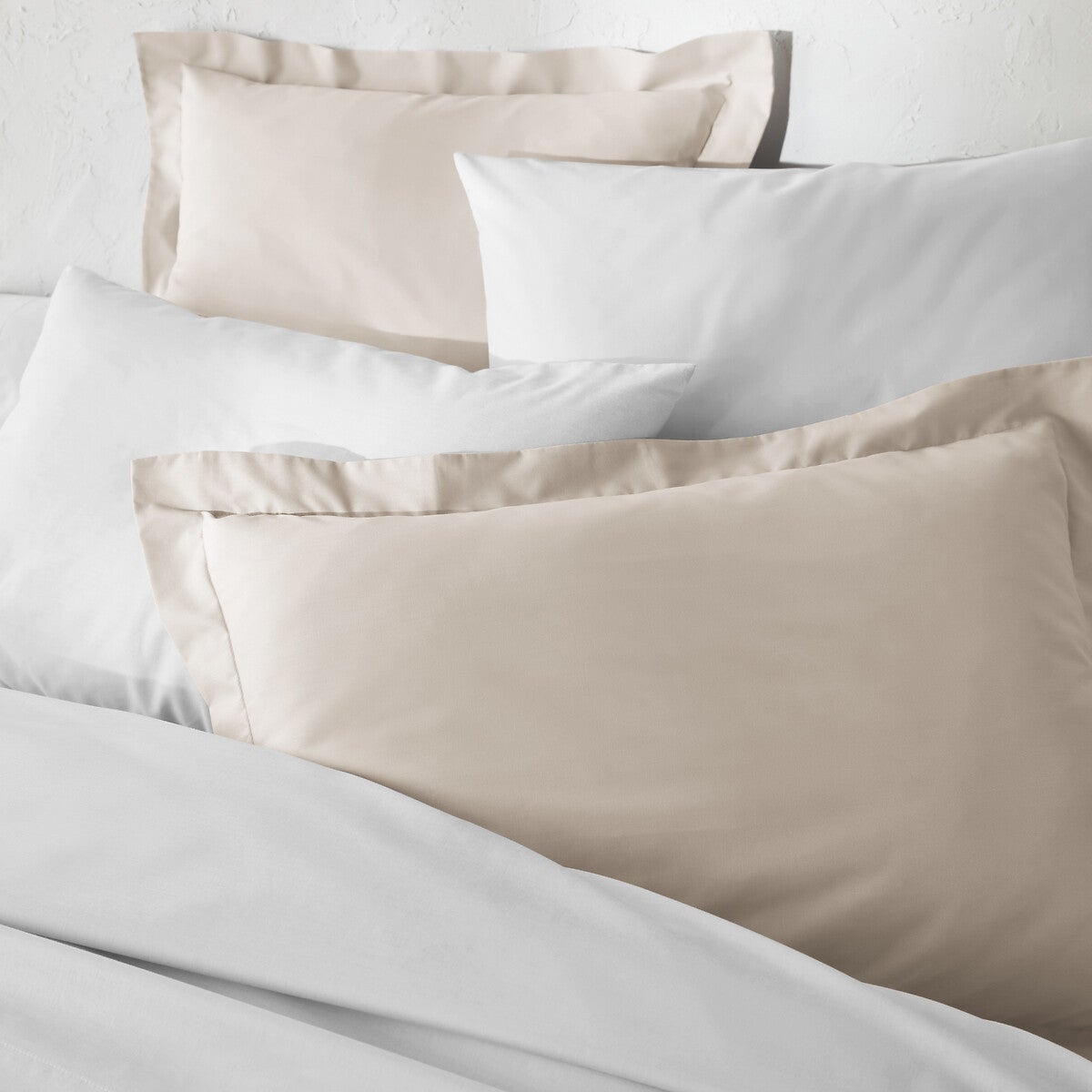 Drap plat uni en polycoton, Scenario - Blanc - 150 x 250 cm - 4