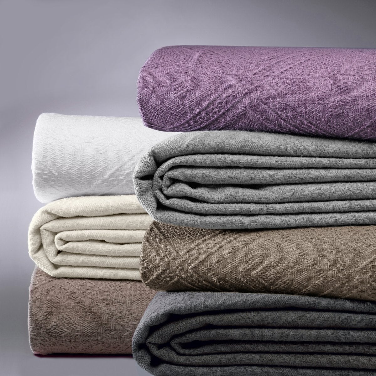 Dessus de lit coton jacquard, Indo - Bleu céladon - 160 x 230 cm - 7