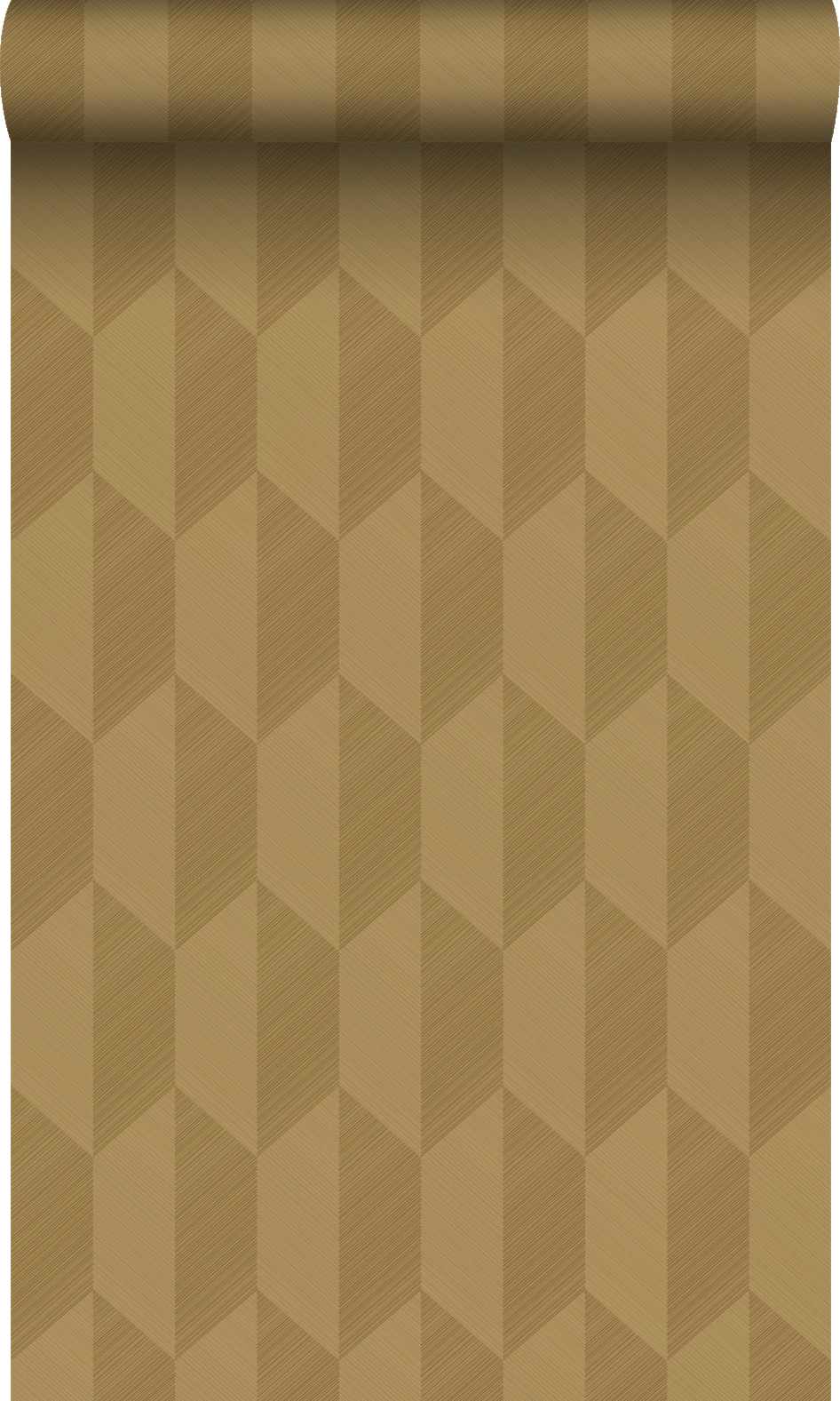 Papel pintado diseño 3d amarillo ocre - 50 x 900 cm - origin wallcoverings