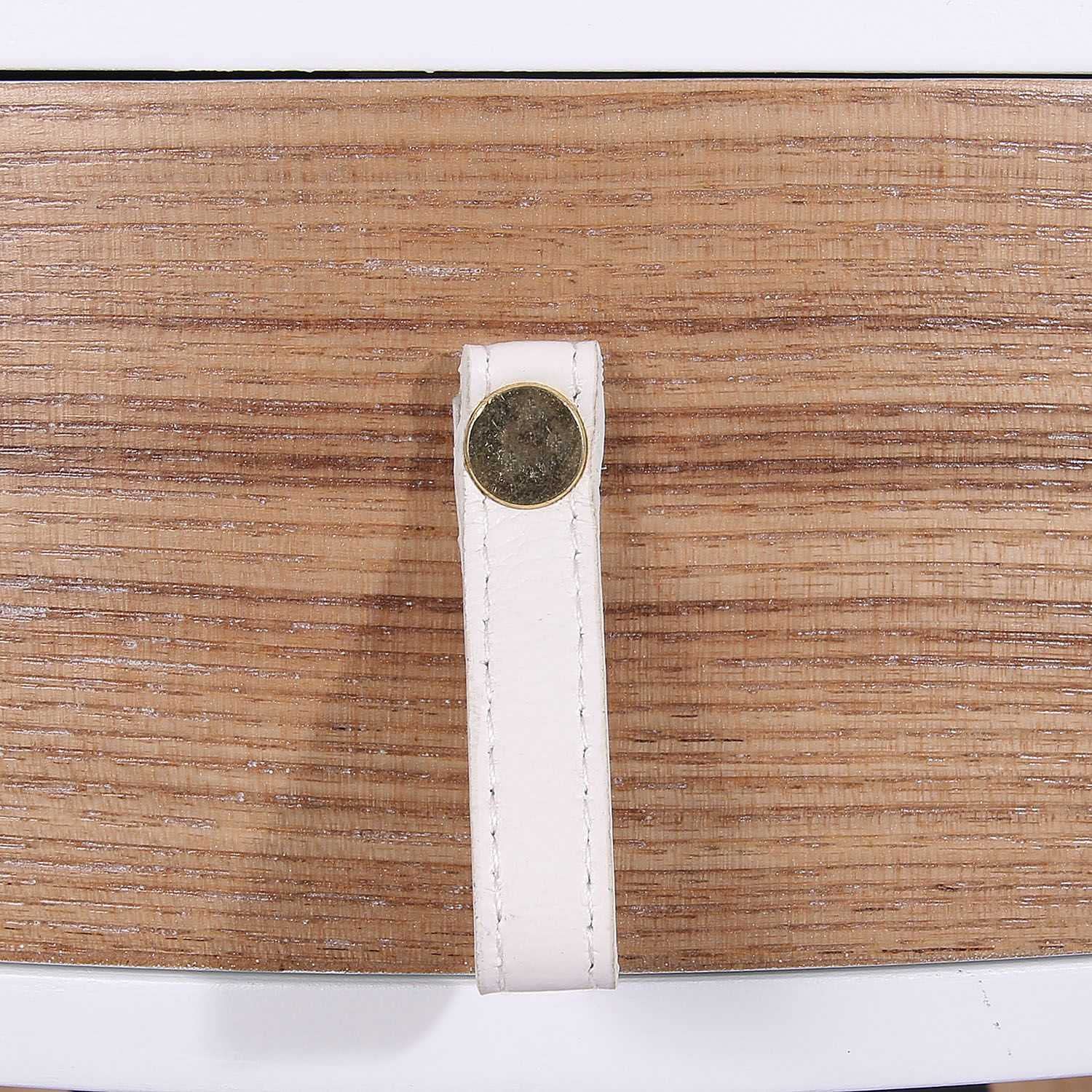 Table De Chevet - Home Deco Factory - Nora - Rond - Blanc - H46,5 X L35 X P35 Cm - 7