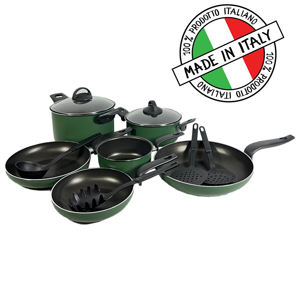 Batterie De Cuisine 17 Pièces, Casseroles Et Poêles Antiadhésives, Induction, Avec Couvercles