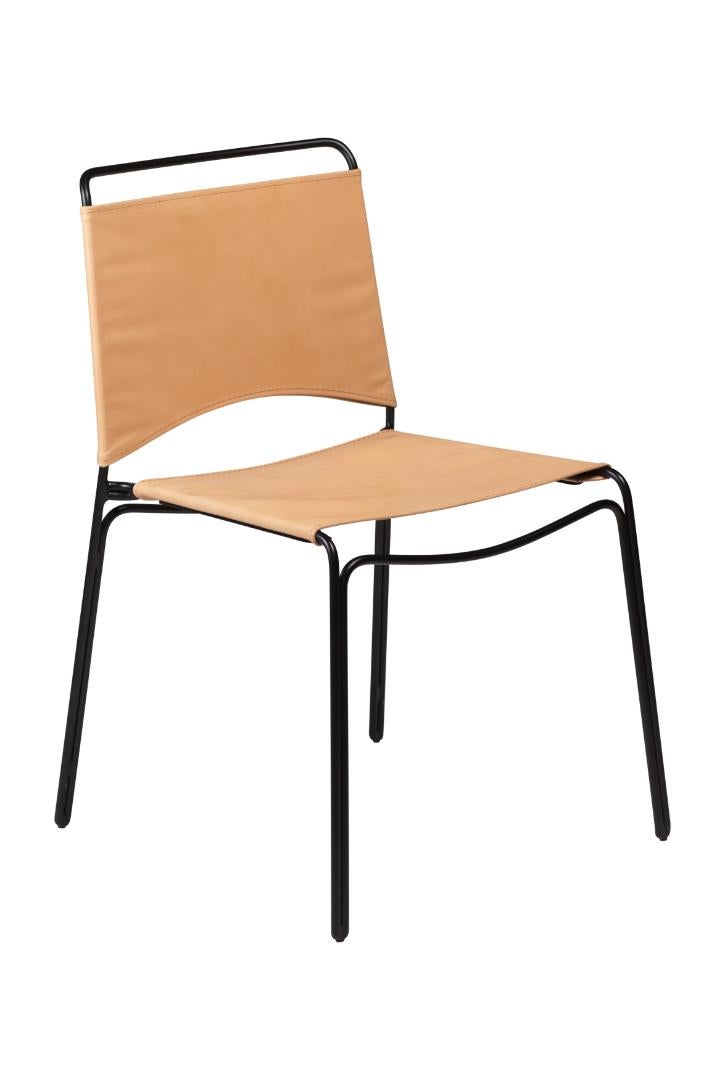 Paz Dan-Form krzesło stołowe prawdziwa skóra natura.