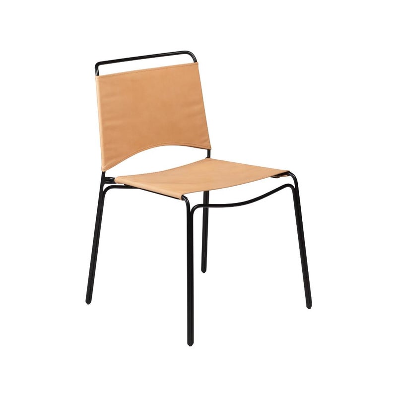 Paz Dan-Form krzesło stołowe prawdziwa skóra natura.