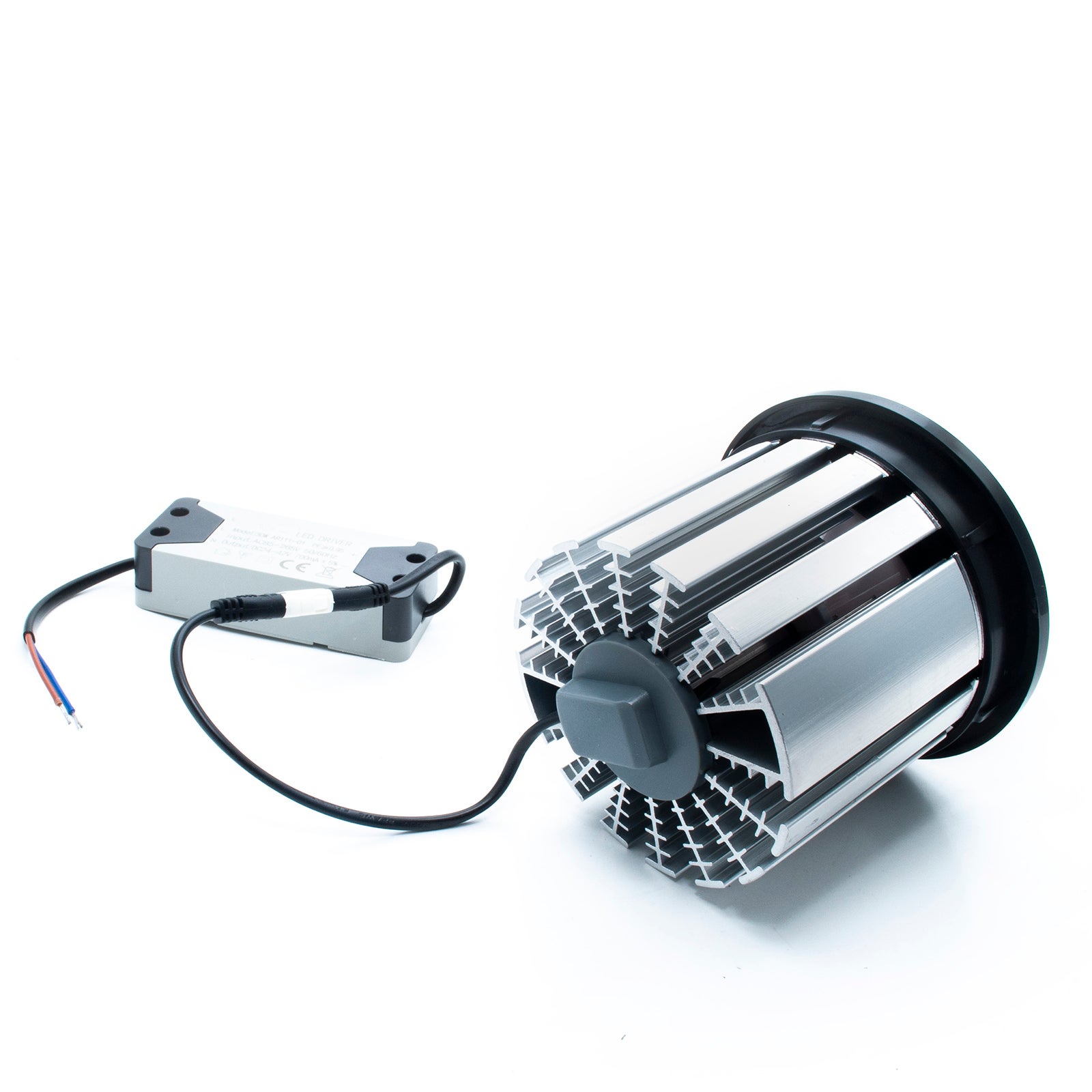 Spot encastré carré 160mm LED 30W AR111 éclairage de fenêtre 230V RA90 COULEUR NOIRE 4000K LUMIÈRE - 2