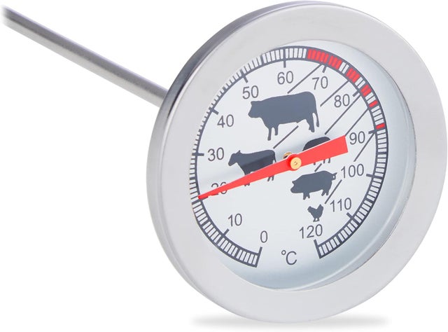 Termometro Per Forno A Legna, Barbecue, Stufe Con Sonda Da 30 Cm &ndash; FIMET 0-500&deg;C