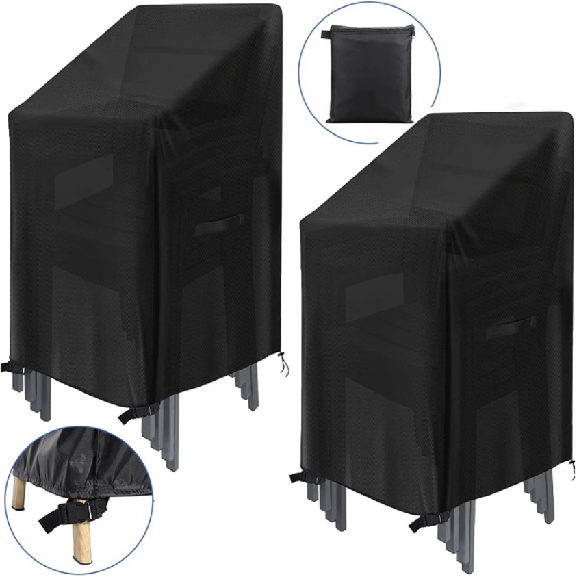 Pokrowiec na krzesło ogrodowe 2-częściowy - Wodoodporny pokrowiec na krzesło - Pokrowiec na krzesło ogrodowe - 75 x 75 x 120 cm - Pokrowiec na krzesła