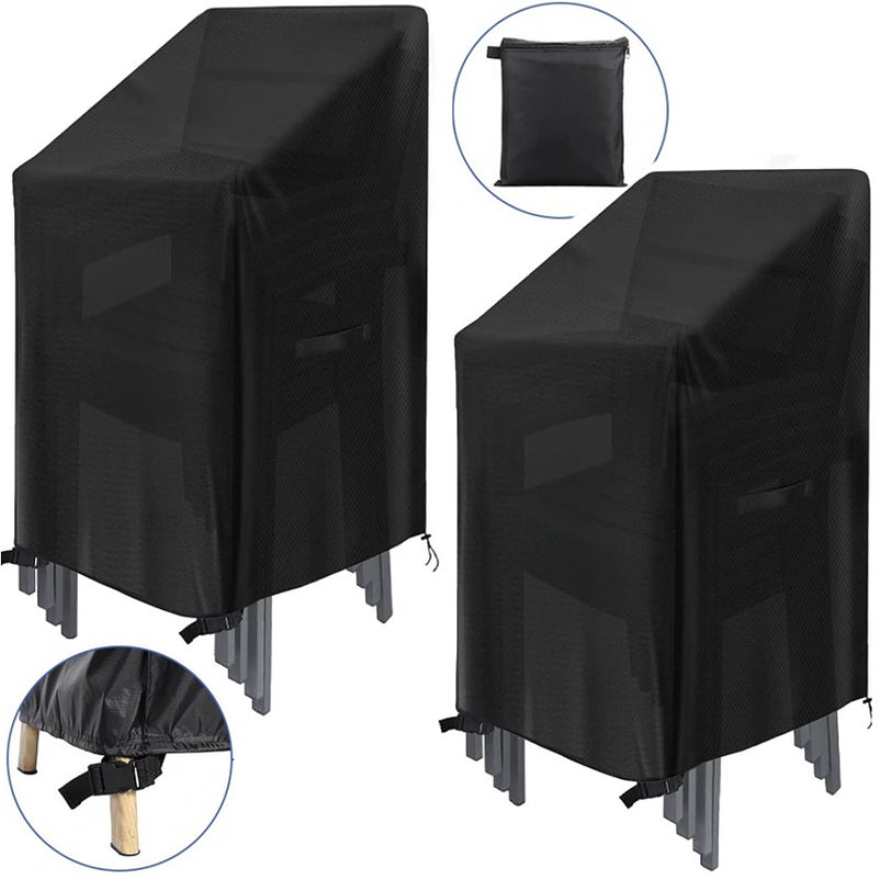 Pokrowiec na krzesło ogrodowe 2-częściowy - Wodoodporny pokrowiec na krzesło - Pokrowiec na krzesło ogrodowe - 75 x 75 x 120 cm - Pokrowiec na krzesła