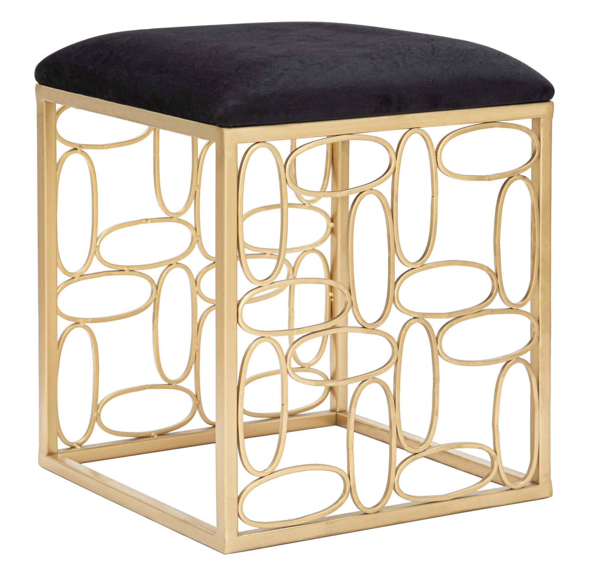 Kasahome Tabouret Pliable 30x45 Cm Métal Avec Assise Rembourrée - Chaise Portable Pliante Multifonction