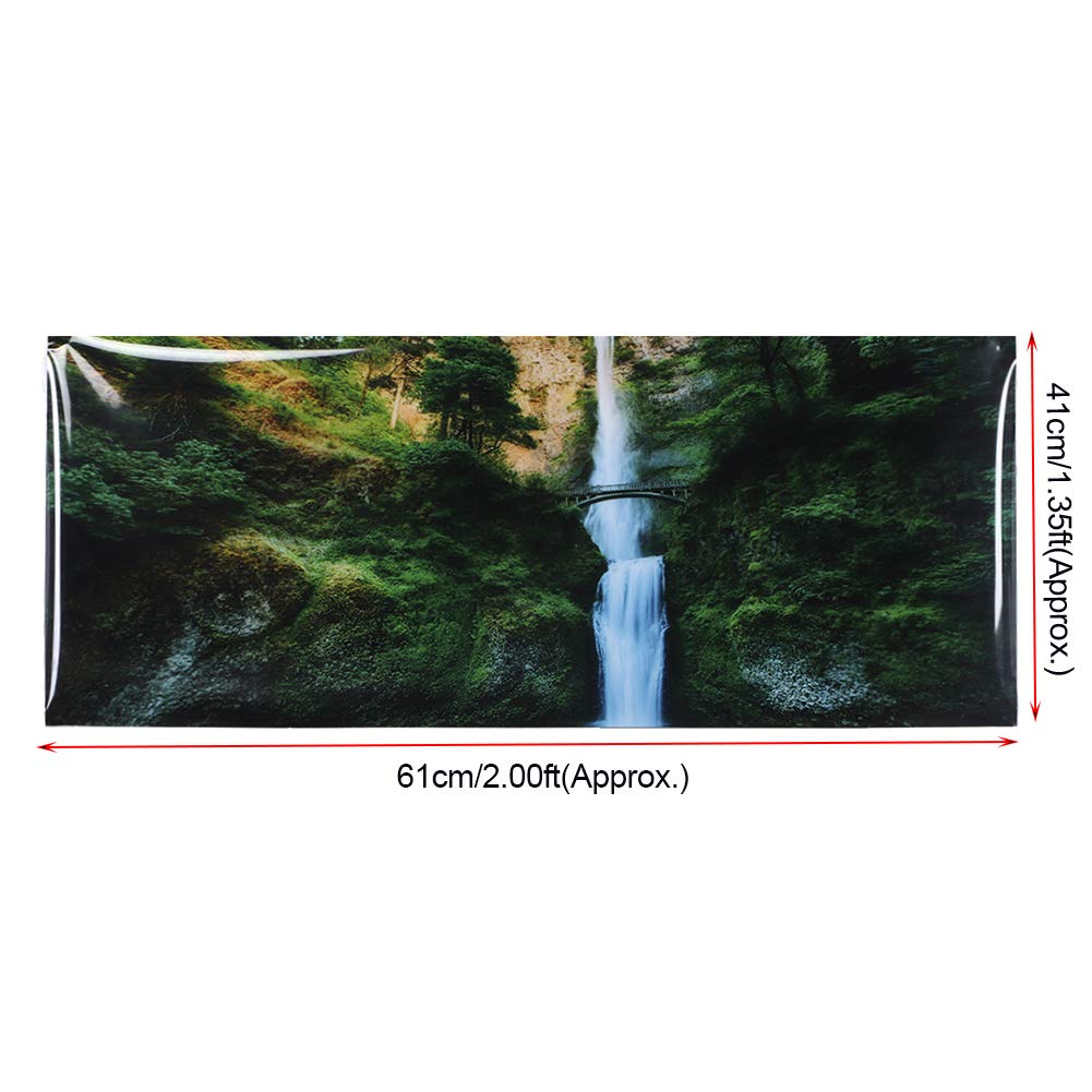 Autocollant en PVC pour fond d'aquarium Motif cascade de jungle Décoration d'aquarium (61*41cm) - 8