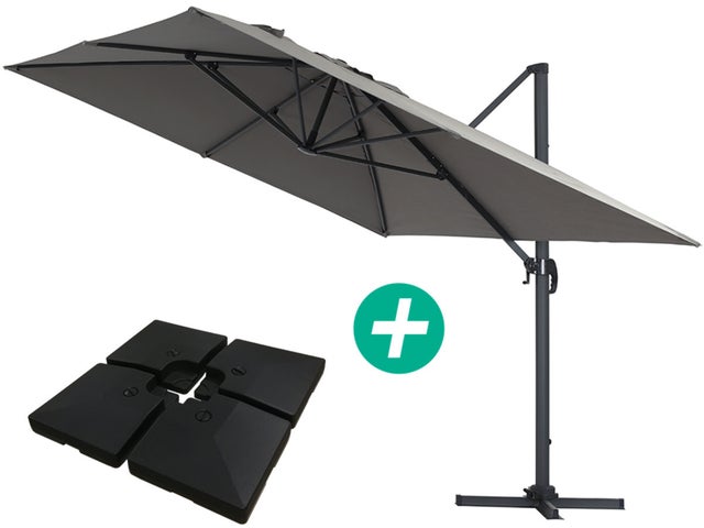 Parasol jardin déporté Alu 