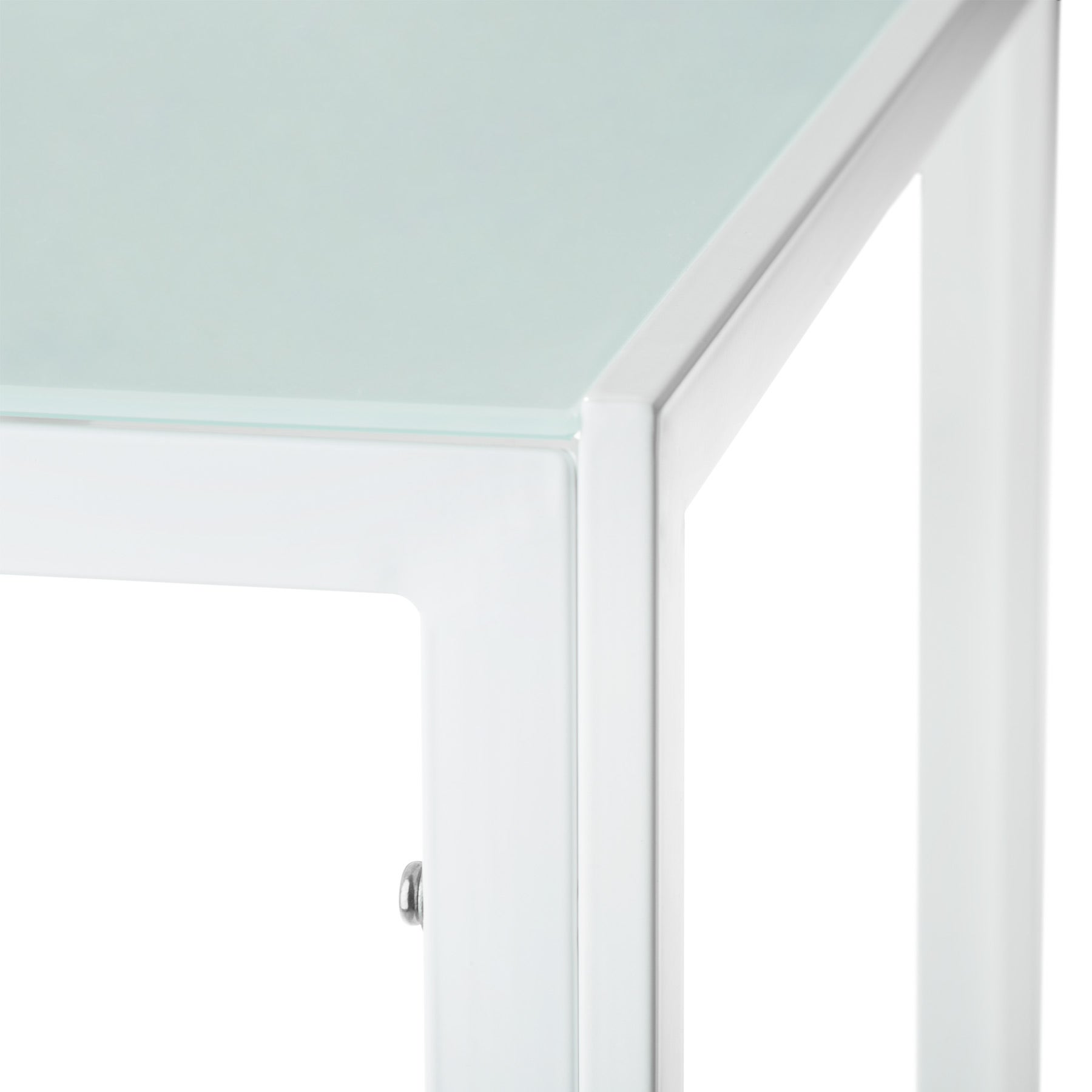 Set tavolo e 4 sedie mobili sala pranzo bianchi 4+1 in acciaio con seduta imbottita e rivestimento in ecopelle TECTAKE - 7