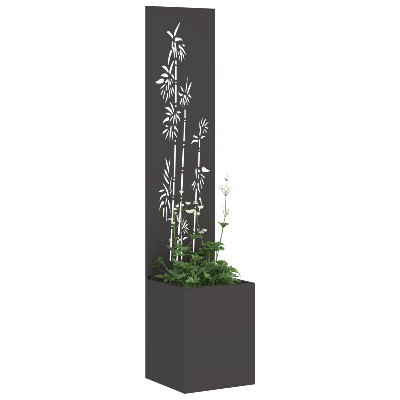 Écran de confidentialité de jardin Floral Noir 32 x 32 x 150 cm vidaXL - 3