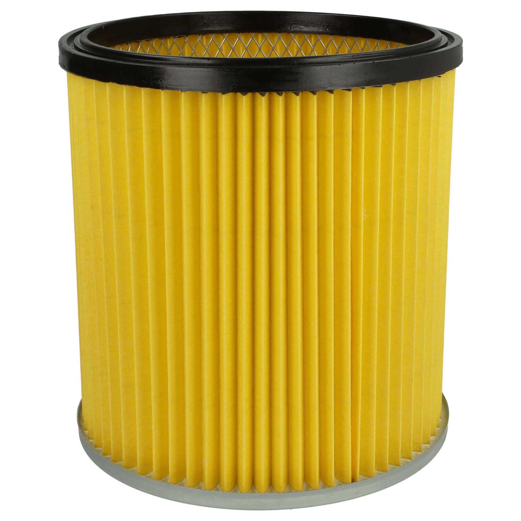 Vhbw 2er-Pack Faltenfilter Kompatibel Mit Kärcher NT 301 / NT 351 – Abwaschbar, F6-Filterklasse, 19 Cm Ø, Gelb, Für Nass-/Trockensauger