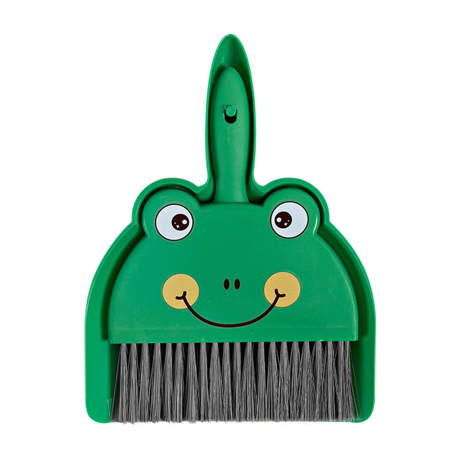 Ensemble pelle et balayette à poussière, mini balai de nettoyage portable avec pelle à poussière pour bureau (grenouille) - 6