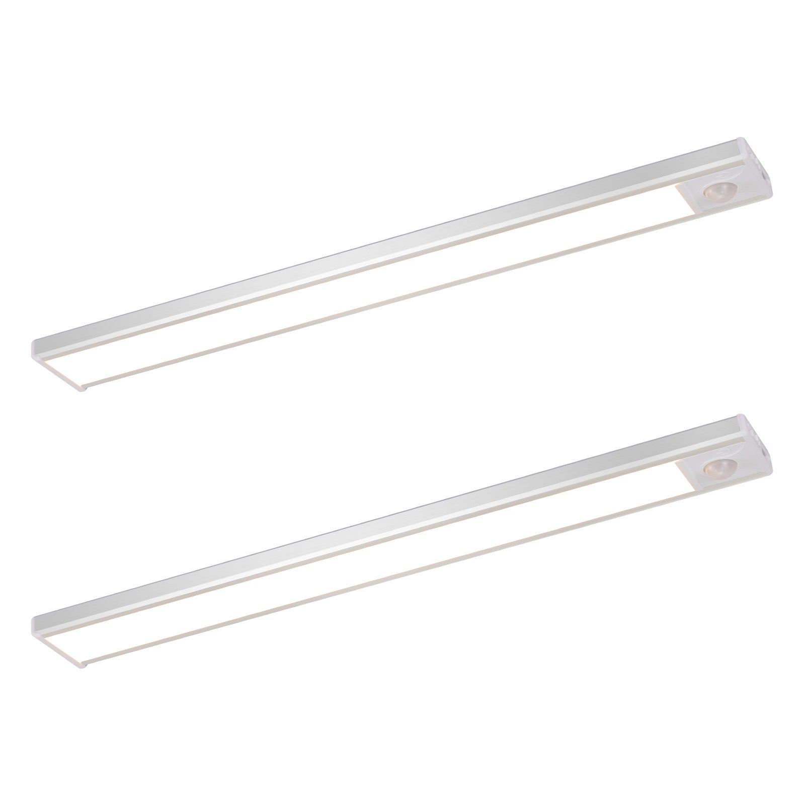 Lot De 2 Lampes LED Sous Meuble Détecteur Mouvement - Rechargeables USB-C, 10 Cm, 5 Niveaux Luminosité Cuisine Placard