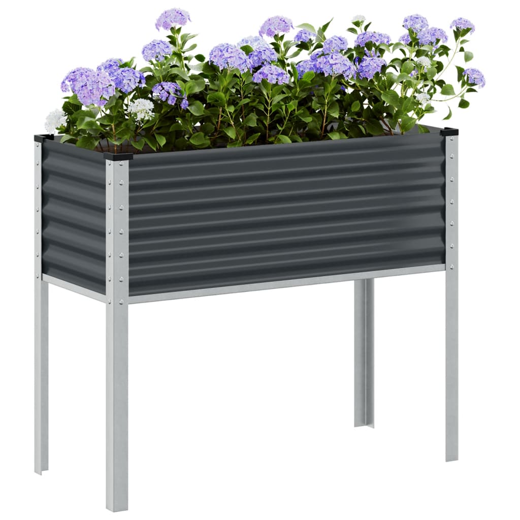 Donica ogrodowa antracytowa 100x45x90 cm stalowa vidaXL