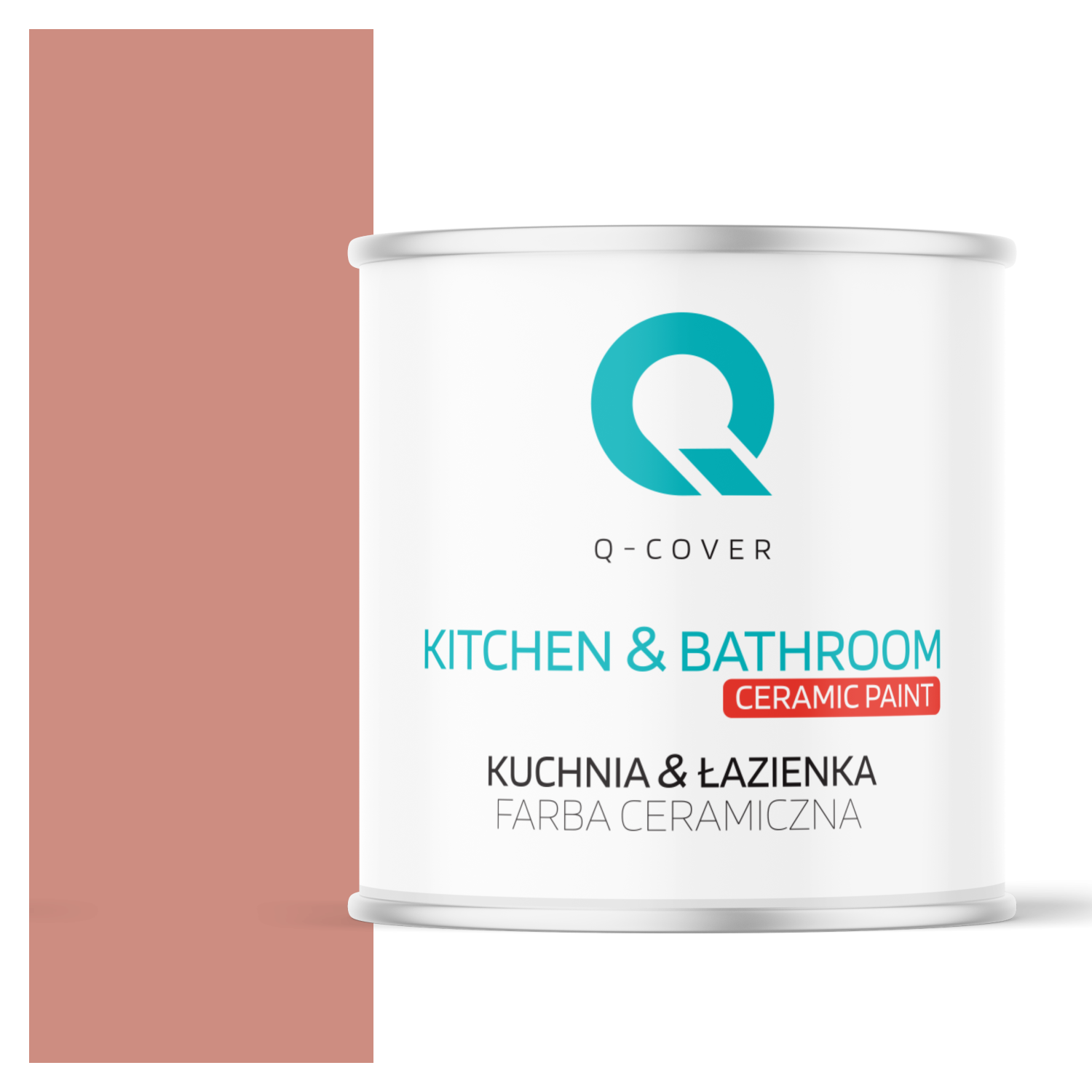 Farba Ceramiczna Kuchnia &amp; Łazienka Q-Cover Łososiowy H5533 Głęboki Mat 2L