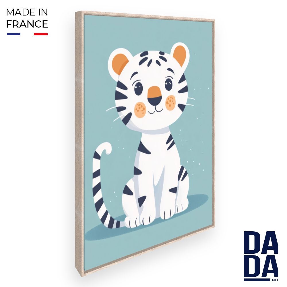 Tableau Mural Sur Verre Imprimé 125x50cm – Tigre Sur L'arbre, Style Moderne, Sans Cadre