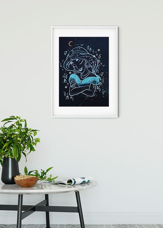 Cartel artístico de komar - disney jasmin dreaming - talla: 40 x 50 cm