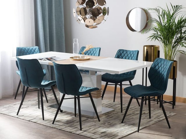 Mesa De Comedor Extensible Shally Dogan - De 90x60 Cm A 120x60 Cm, Blanca, Diseño Moderno Para Ahorrar Espacio